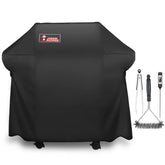 Kingkong 52-inch grill cover on Weber Spirit 220-300 series shields from rain and sun.