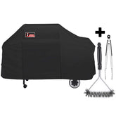 Kingkong 7552 grill cover on Weber Genesis Silver C protects from sun and rain.