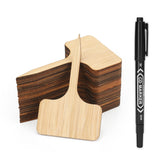 KINGLAKE GARDEN bamboo plant labels in natural wood for durable labeling
