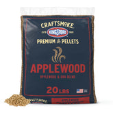 Kingsford Craftsmoke applewood pellets bag front shows premium hardwood packaging for easy use