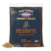 Kingsford Craftsmoke premium wood pellets bag ready for authentic mesquite smoke flavor
