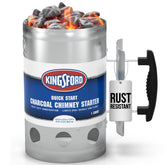 Kingsford heavy-duty chimney starter front view enables quick ignition without lighter fluid.