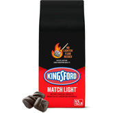 Kingsford Match Light briquettes ignite quickly with edge-rich grooves for fast lighting