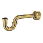 Kingston Brass Fauceture CC8147 Circlet Brushed Brass P-Trap view highlighting durable 18-gauge brass construction