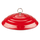 Kingsyard 11.5-inch metal weather dome shielding feeders from rain and snow.