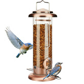 Kingsyard Bluebird Feeder copper finish attracts small songbirds outdoors