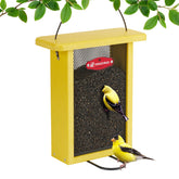 Kingsyard Finch Feeder for outdoor hanging with 360° mesh attracting goldfinches