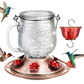 Kingsyard Glass Hummingbird Feeder with gradient ports attracts multiple birds to your garden.