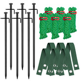 Kingsyard heavy-duty 12-inch steel stakes support young trees upright and steady