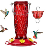Kingsyard Hummingbird Feeder glass 24oz displays nectar level clearly for easy refills.