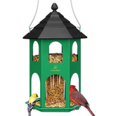 Kingsyard metal bird feeder for outdoor hanging with chew-proof, rust-resistant durability.