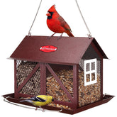 Kingsyard metal bird feeder outdoors hanging shows durable outdoor design for year-round use.