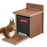 Kingsyard Squirrel Feeder Box outdoor brown with weather-resistant design.