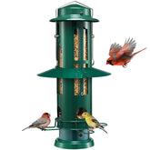 Kingsyard squirrel-proof feeder with weight-activated perch deters intruders while preserving seed access.