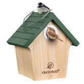 Kingsyard wooden bird house predator guard protects nesting cavity from predators in the garden