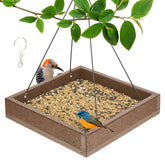 Kingsyard WPC platform bird feeder outdoors for year-round feeding.
