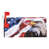 KIOYTLIK American Eagle Flag Welcome mailbox cover enhances curb appeal