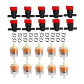 Kipa 1-4 inch fuel filter shut-off valve clamp pack-10 for easy maintenance