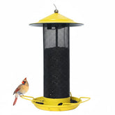 KiRuan Deco finch feeder outdoor mesh tube inviting small birds with visible seeds