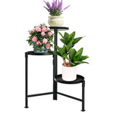 KISENG 3-tier plant stand folded corner view showing space-saving design
