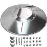 Kisworm 33-inch top dome reflector shield delivers wide heat coverage for outdoor seating areas.