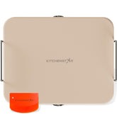 KitchenStar 15x12-inch rectangular pizza stone with handles for easy transfer