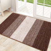 Kitinjoy brown indoor-outdoor doormat front view showing moisture-absorbent surface.