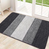 Kitinjoy indoor outdoor door mat traps moisture and dirt at the entry