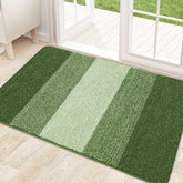 Kitinjoy indoor outdoor door mat front door showing 0.4 inch profile traps moisture