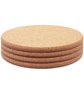 KITLAB cork plant coaster 8-inch round protects surfaces and absorbs moisture