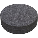 KITLAB felt plant coaster 8pc set on wood table protects surfaces from spills.