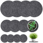 KITLAB felt plant coasters 4-inch closeup protecting tabletops from moisture and spills.
