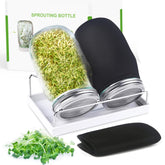 Kitmiido organic sprouting jar kit with 2 wide-mouth jars for fresh at-home sprouts.