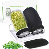 Kitmiido sprouting jar kit with wide-mouth setup for easy seed loading.