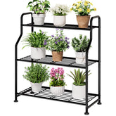 Kitsure 3-tier plant stand during assembly with clearly labeled parts.