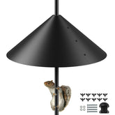 KITVONA 19-inch metal squirrel baffle front view deters persistent chewers and protects backyard feeders.