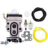 Kizut 130BT carburetor closeup shows precision seals for reliable starts.