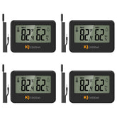 KJCOOSWI 4-pack mini hygrometer thermometer with extend probe shows accurate indoor temperature readings.