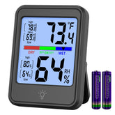 KJMOPRO digital thermometer hygrometer with backlit LCD for clear readings