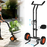 KJX plant caddy with wheels shows ergonomic handle for smooth transport