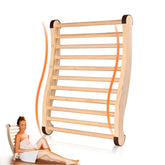 KlenzMate cedar backrest surface for splinter-free sauna comfort