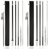 KLEXORE & CO feather flag pole kit assembled for tall outdoor displays.