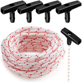 Klfte pull cord rope 40ft 3mm with 4-pack handles for durable engine starts