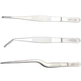 KMHIGH stainless steel tweezers close-up grip with precision teeth for secure small-item handling