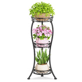 KMOTASUO 3-tier tall plant stand displaying a tidy vertical arrangement for small spaces.