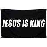 Kmxzint Jesus is King flag double-sided for outdoor display
