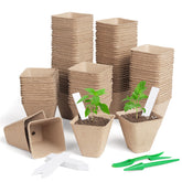 KOAMLY square peat pot 150-pack for seed starting and transplant readiness