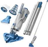 Kokido XV320 cordless pool vacuum ready for above-ground pool spot cleaning.