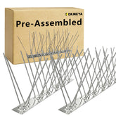 KOKMEYA Bird Spikes 12-pack assembly close-up showing pre-assembled design for easy setup.