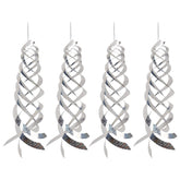 KOKMEYA spiral reflective bird repellent hanging ornament deters birds in sunny gardens